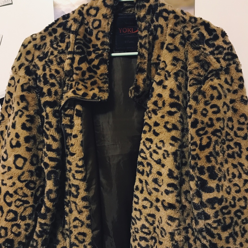 Faux Fur Leopard Jacket